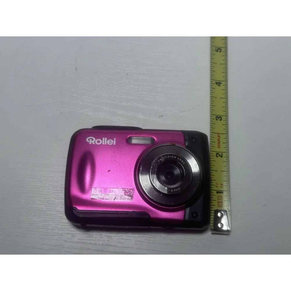 Rollei Sportsline 60 Pink Waterproof Shockproof Digital Camera 5MP Untested